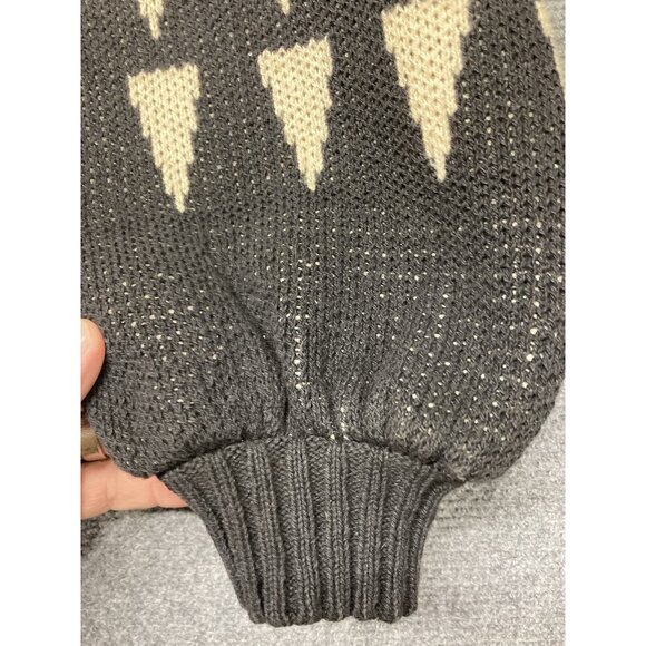 CHRIS TRIOLA Wearable Art Handmade Sweater Coat Size 2 Animal Print Made In USA - Picture 6 of 15